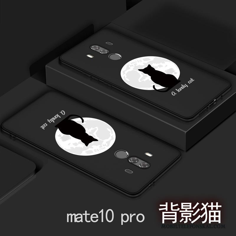 Huawei Mate 10 Pro Enkel Mjuk Skal Silikon Svart Telefon Nubuck