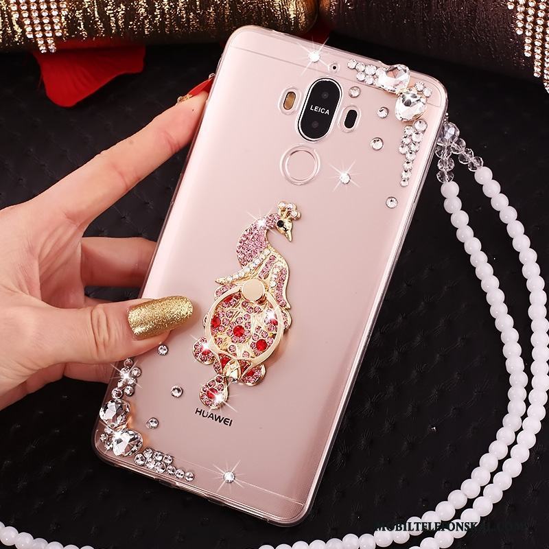 Huawei Mate 10 Pro Fluga Skal Telefon Hängsmycken Silikon Strass Guld All Inclusive