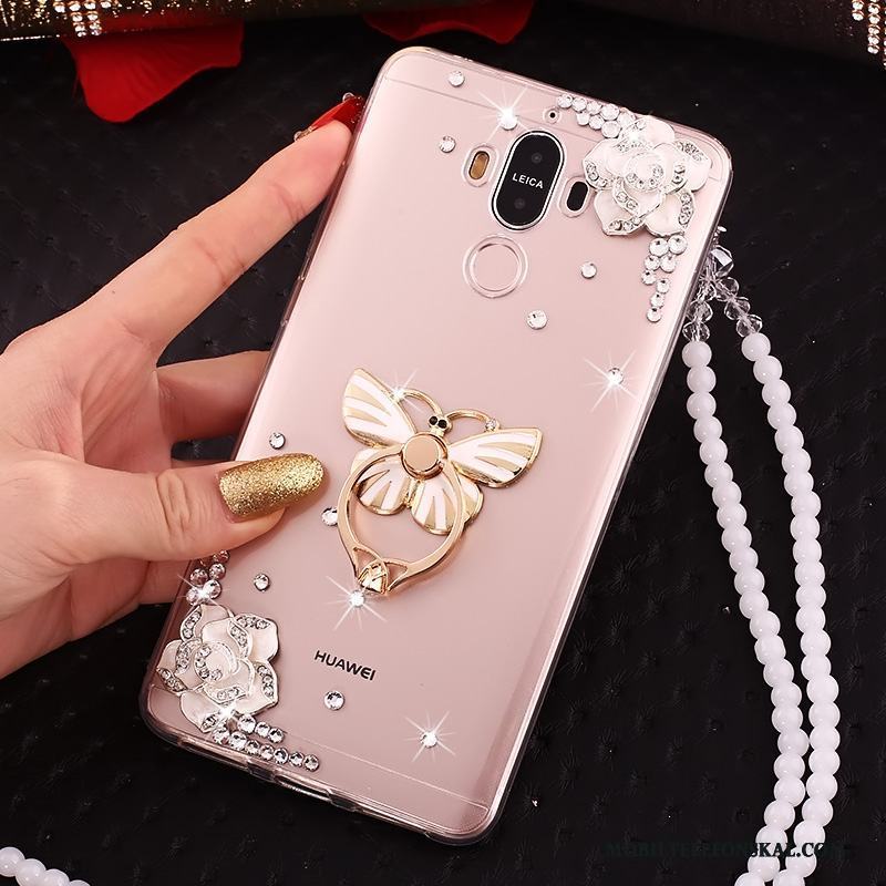 Huawei Mate 10 Pro Fluga Skal Telefon Hängsmycken Silikon Strass Guld All Inclusive