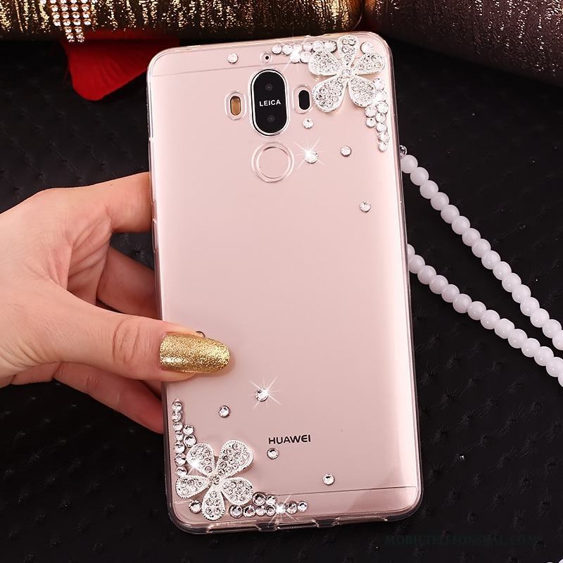 Huawei Mate 10 Pro Fluga Skal Telefon Hängsmycken Silikon Strass Guld All Inclusive