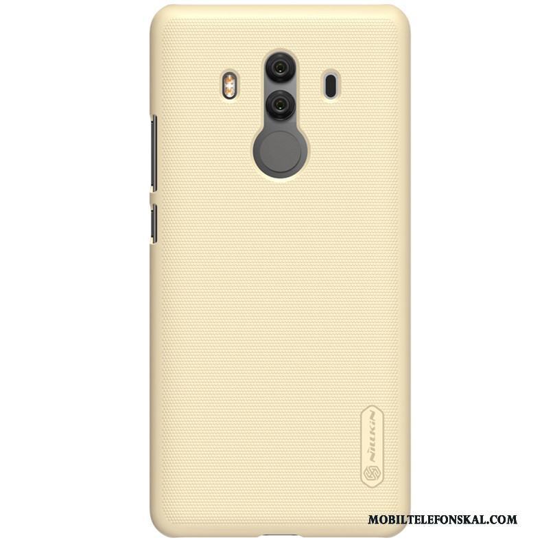 Huawei Mate 10 Pro Fodral Skal Telefon Röd Nubuck Skydd Guld