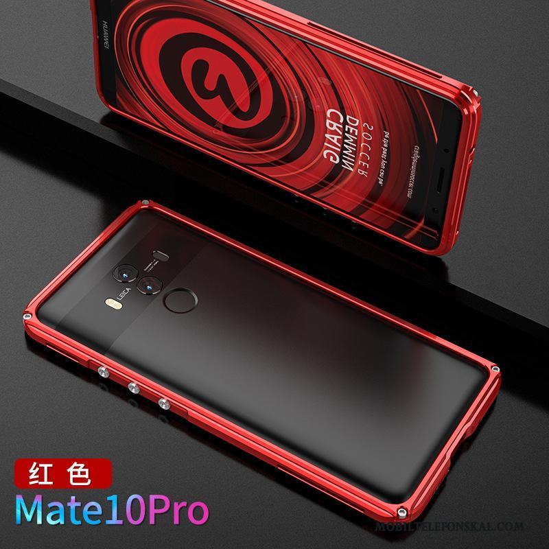 Huawei Mate 10 Pro Guld Metall Personlighet Frame Trend Varumärke Skal Telefon Kreativa