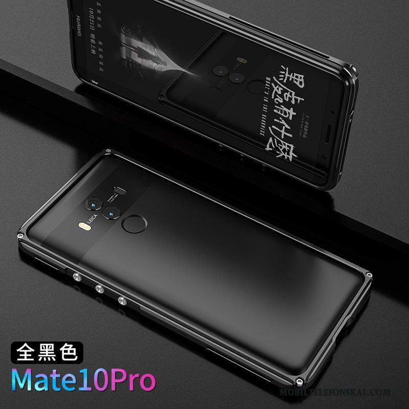 Huawei Mate 10 Pro Guld Metall Personlighet Frame Trend Varumärke Skal Telefon Kreativa