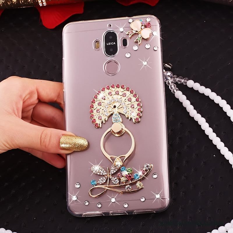 Huawei Mate 10 Pro Guld Skal Telefon Fodral Transparent Strass