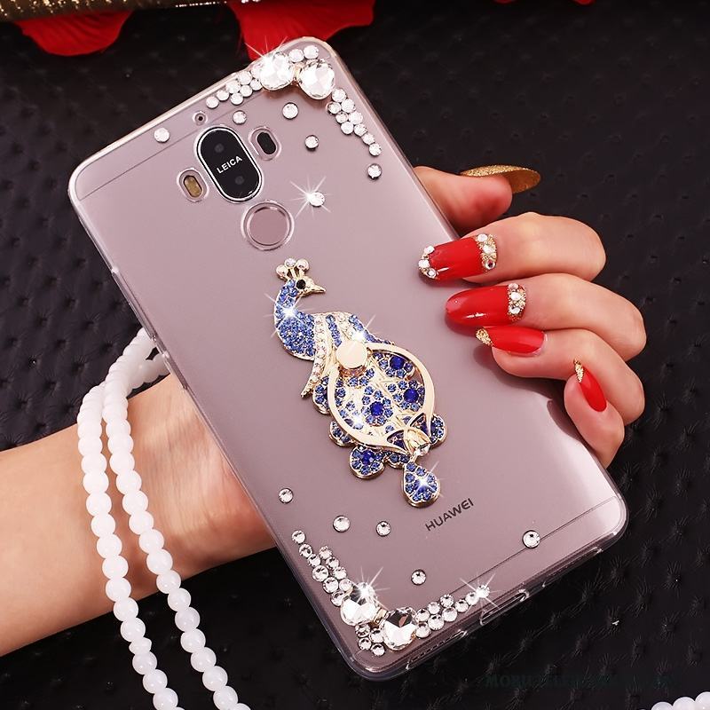 Huawei Mate 10 Pro Guld Skal Telefon Fodral Transparent Strass