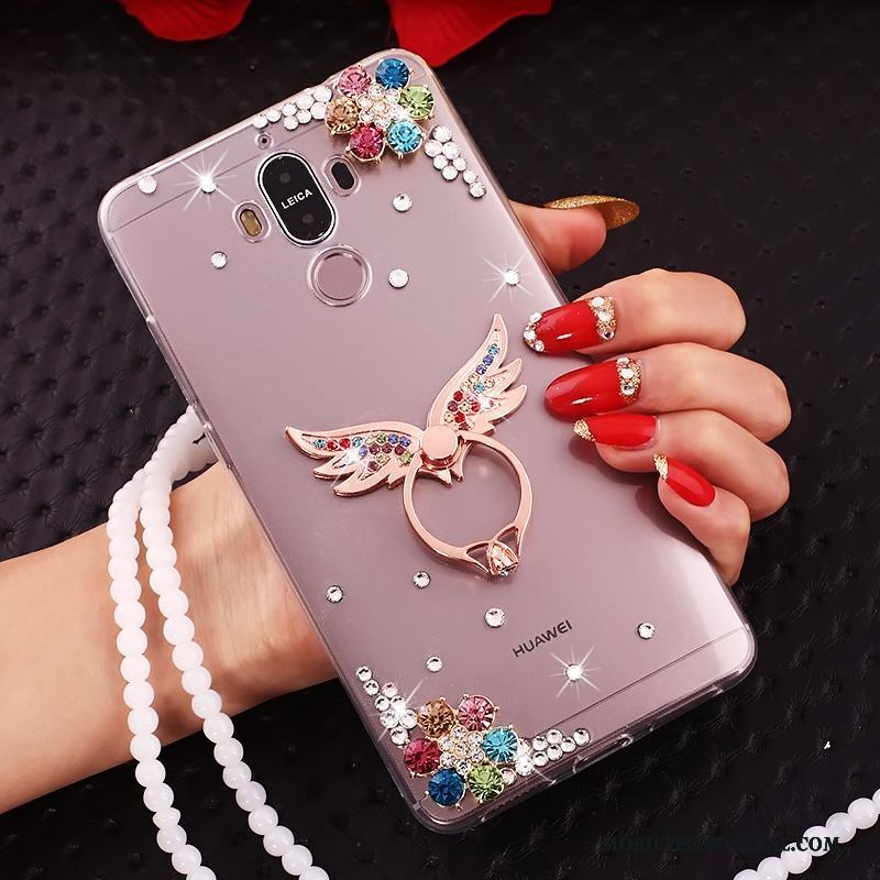 Huawei Mate 10 Pro Guld Skal Telefon Fodral Transparent Strass