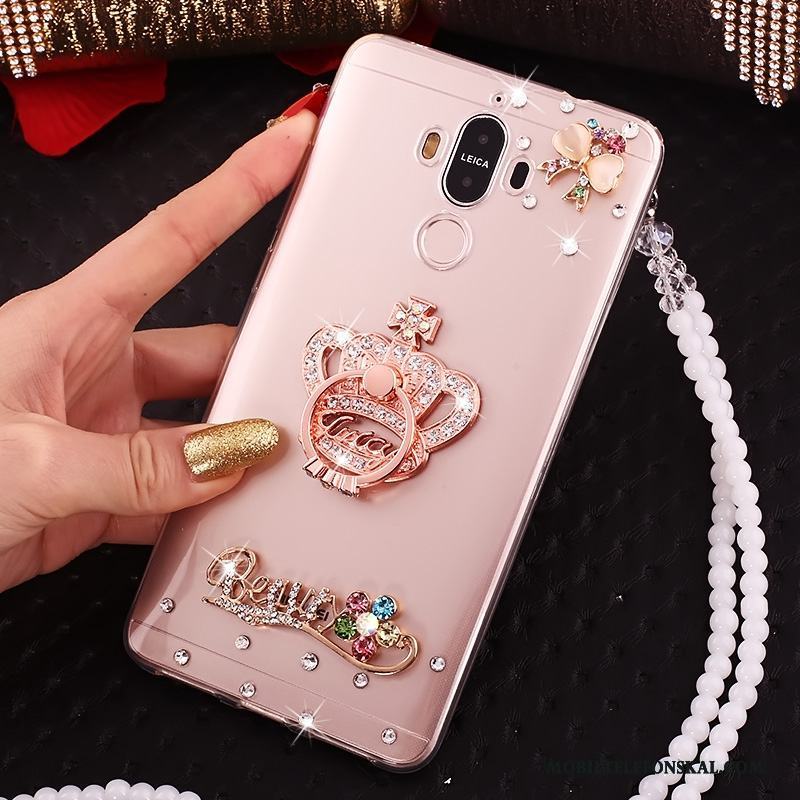 Huawei Mate 10 Pro Guld Skal Telefon Fodral Transparent Strass