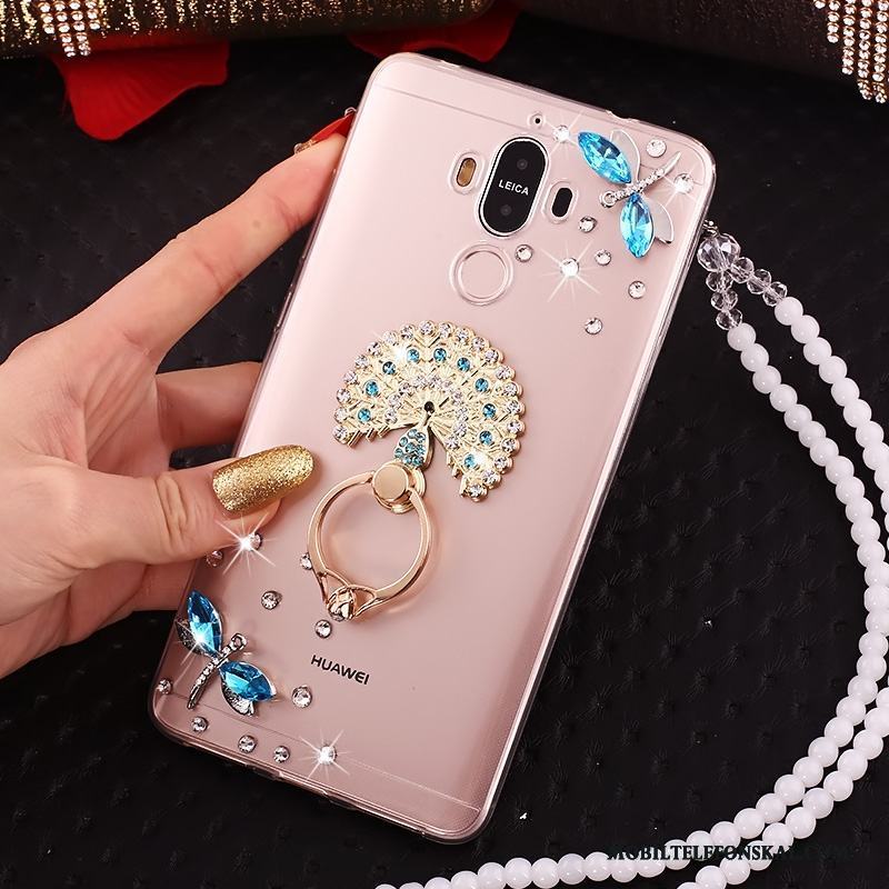 Huawei Mate 10 Pro Guld Skal Telefon Fodral Transparent Strass