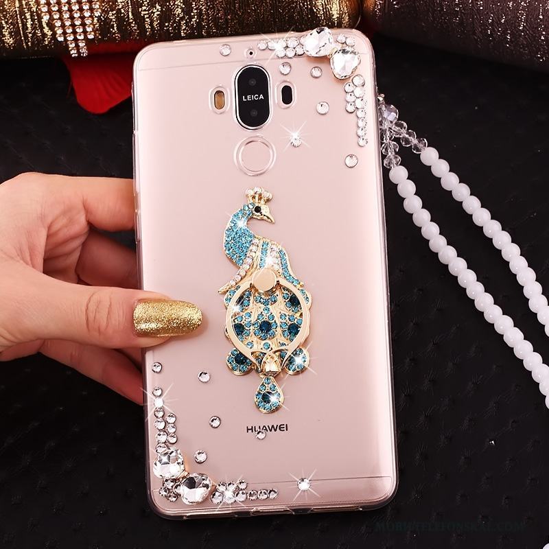 Huawei Mate 10 Pro Guld Skal Telefon Fodral Transparent Strass