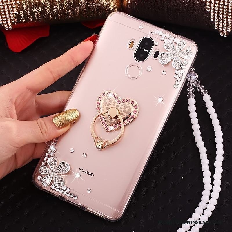 Huawei Mate 10 Pro Guld Skal Telefon Fodral Transparent Strass