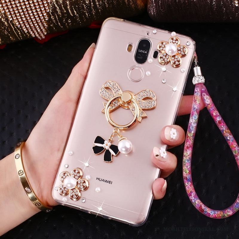 Huawei Mate 10 Pro Hängsmycken Rosa Mjuk Skal Telefon Fallskydd Strass Silikon