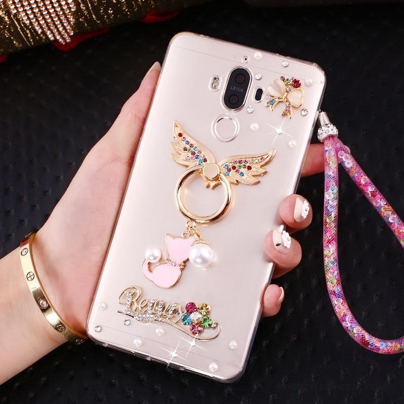 Huawei Mate 10 Pro Ring Kreativa Mobil Telefon Guld Fodral Strass Skal