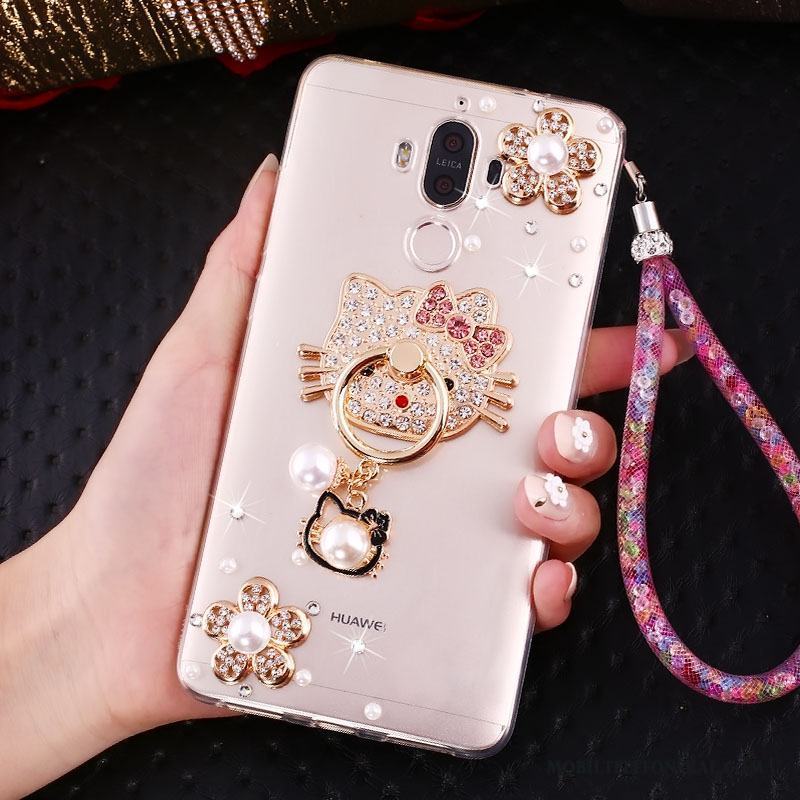 Huawei Mate 10 Pro Ring Kreativa Mobil Telefon Guld Fodral Strass Skal