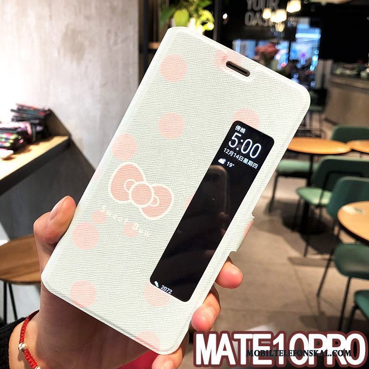 Huawei Mate 10 Pro Skal Mobil Telefon Kreativa Dvala Fodral Rosa Täcka Läderfodral