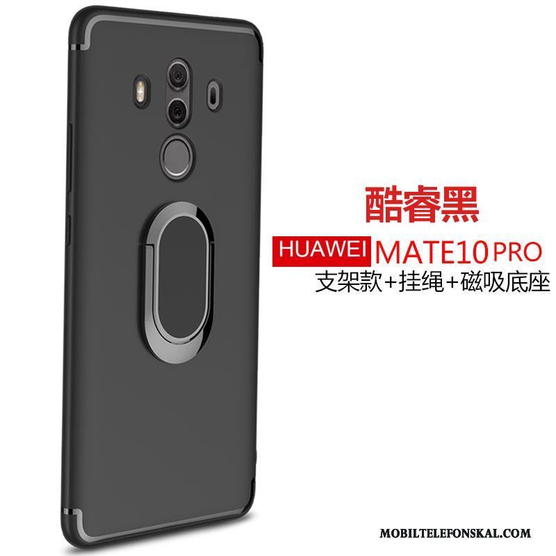Huawei Mate 10 Pro Skal Silikon Mjuk Fallskydd Blå Fodral Ring Hängsmycken