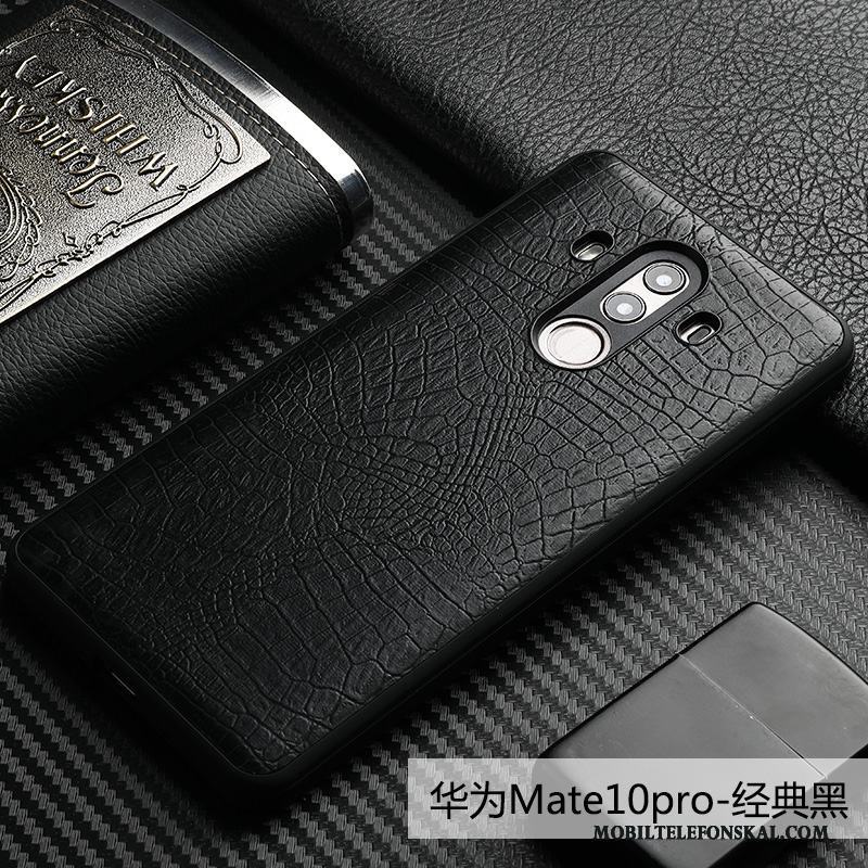 Huawei Mate 10 Pro Skal Telefon Business Kvalitet Läderfodral Fallskydd Krokodilmönster All Inclusive
