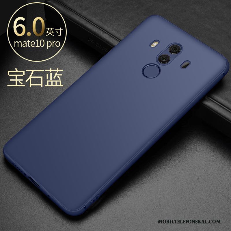 Huawei Mate 10 Pro Skal Telefon Enkel Nubuck Mjuk Slim Fallskydd Röd