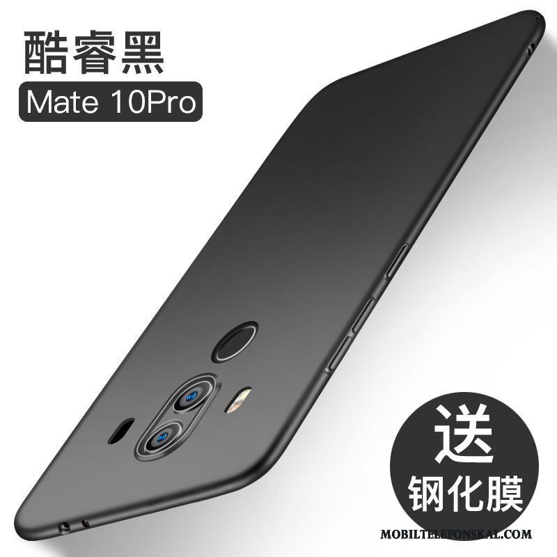 Huawei Mate 10 Pro Slim Fodral Skal Telefon Blå Fallskydd Silikon Nubuck