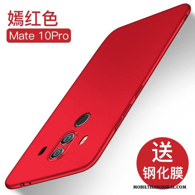 Huawei Mate 10 Pro Slim Fodral Skal Telefon Blå Fallskydd Silikon Nubuck