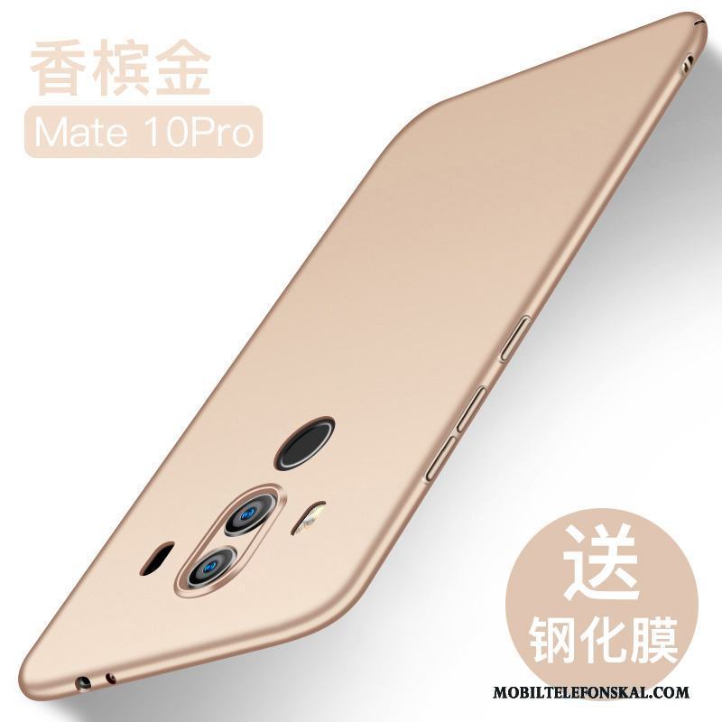 Huawei Mate 10 Pro Slim Fodral Skal Telefon Blå Fallskydd Silikon Nubuck