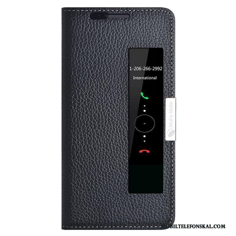 Huawei Mate 10 Pro Täcka Skal Telefon Röd Läderfodral Fallskydd