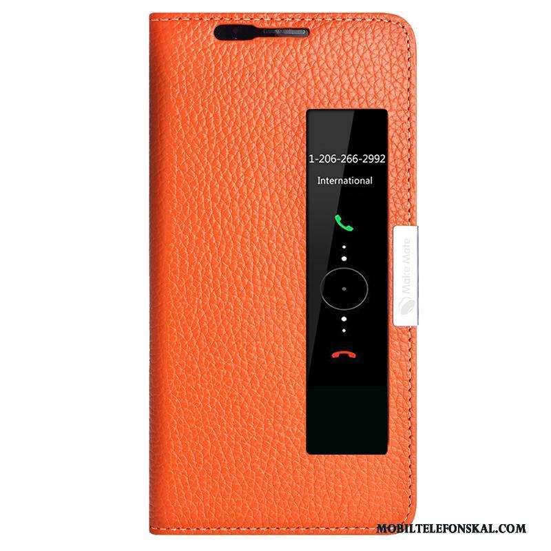 Huawei Mate 10 Pro Täcka Skal Telefon Röd Läderfodral Fallskydd