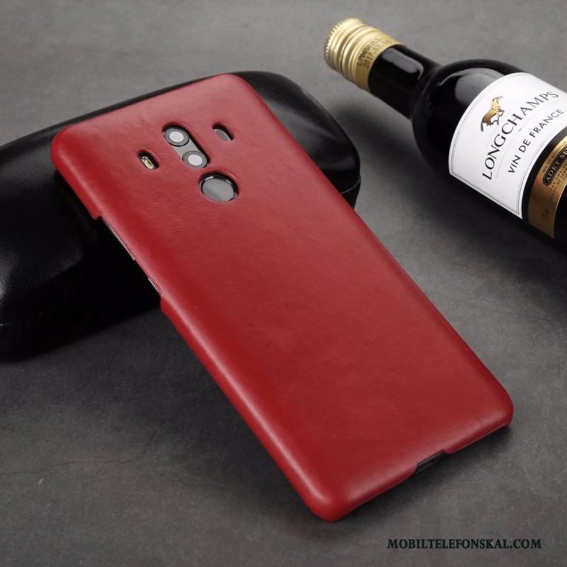 Huawei Mate 10 Pro Äkta Läder Skydd Skal Fodral Retro Telefon Läderfodral