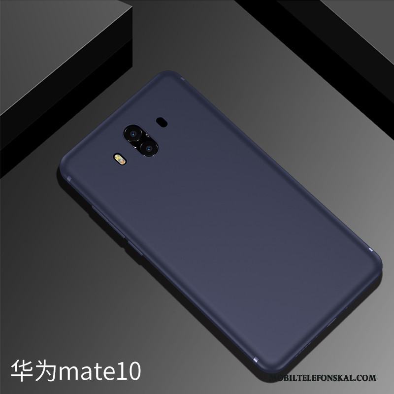 Huawei Mate 10 Silikon Nubuck Blå Mjuk Skal Telefon Fodral