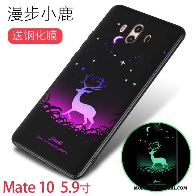 Huawei Mate 10 Silikon Purpur Personlighet Fallskydd Lysande Skal Telefon Fodral