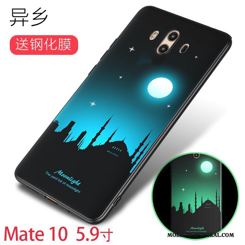 Huawei Mate 10 Silikon Purpur Personlighet Fallskydd Lysande Skal Telefon Fodral