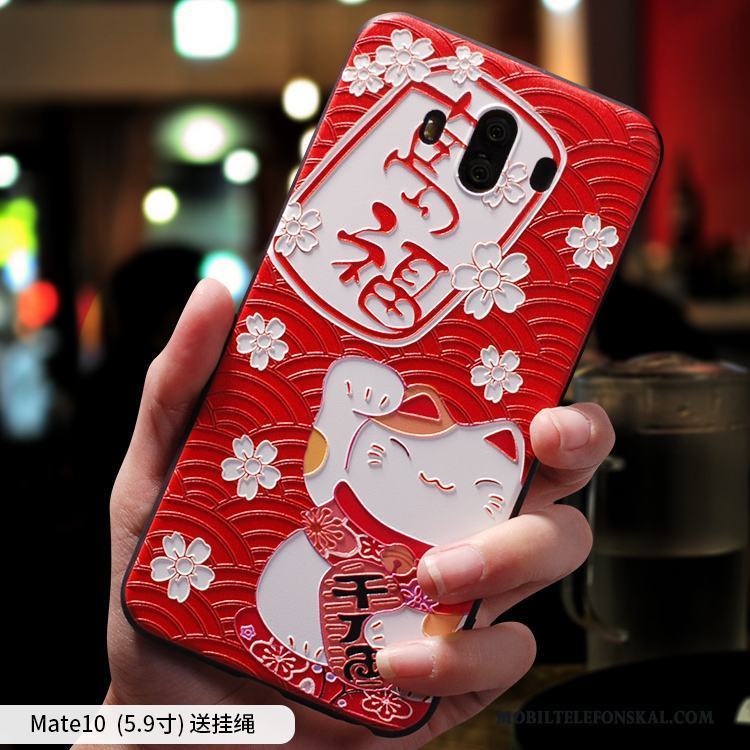 Huawei Mate 10 Skal Silikon Personlighet Fallskydd Katt Fodral Trend Rikedom