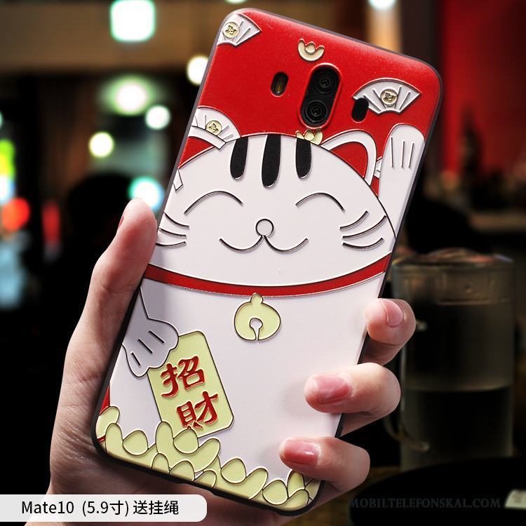 Huawei Mate 10 Skal Silikon Personlighet Fallskydd Katt Fodral Trend Rikedom