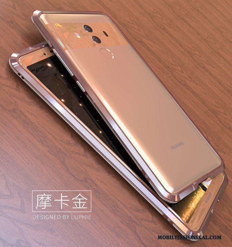 Huawei Mate 10 Skal Telefon Slim Metall Guld Frame Skydd