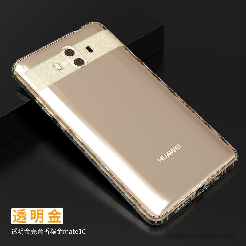 Huawei Mate 10 Transparent Skal Telefon Grå All Inclusive Mjuk Silikon Fallskydd