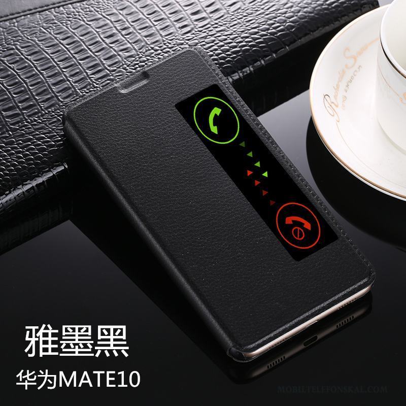 Huawei Mate 10 Täcka Skal Telefon Dvala Support Fallskydd Fodral Röd