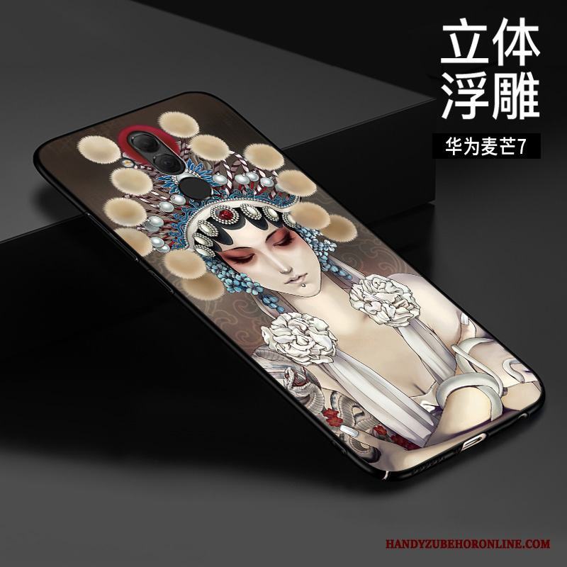 Huawei Mate 20 Lite Kinesisk Stil Anpassa Skal Telefon Skydd Lättnad Rosa Tredimensionell