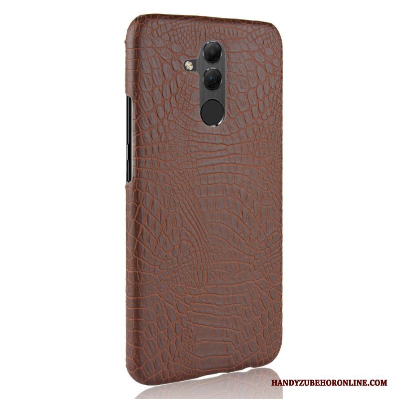 Huawei Mate 20 Lite Krokodilmönster Enkel Fodral Skal Telefon Retro Nubuck