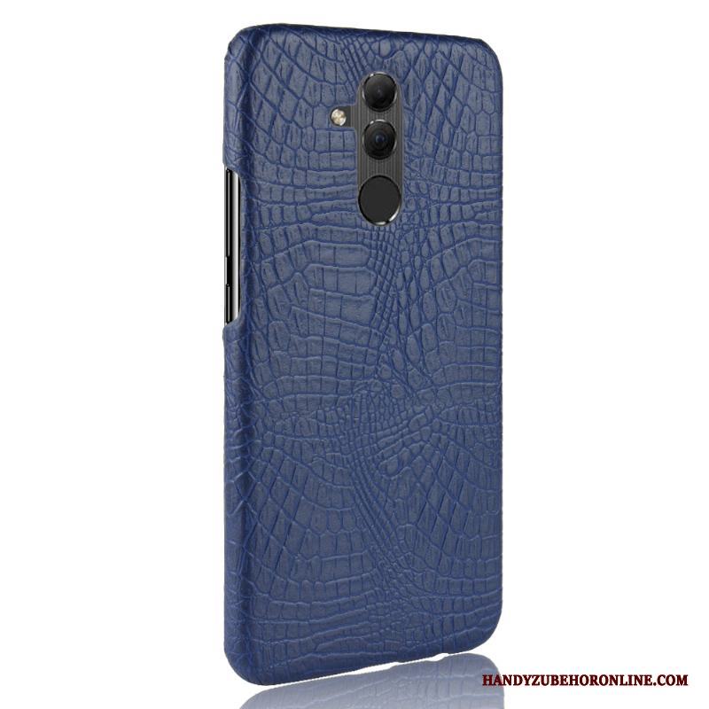 Huawei Mate 20 Lite Krokodilmönster Enkel Fodral Skal Telefon Retro Nubuck