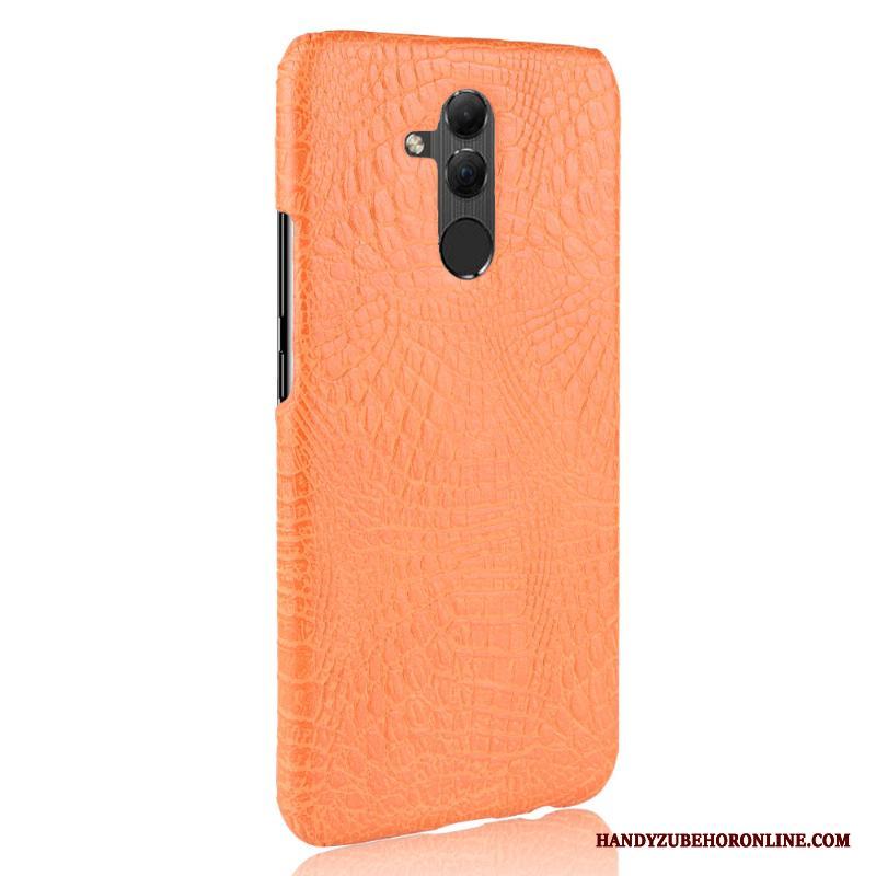 Huawei Mate 20 Lite Krokodilmönster Enkel Fodral Skal Telefon Retro Nubuck