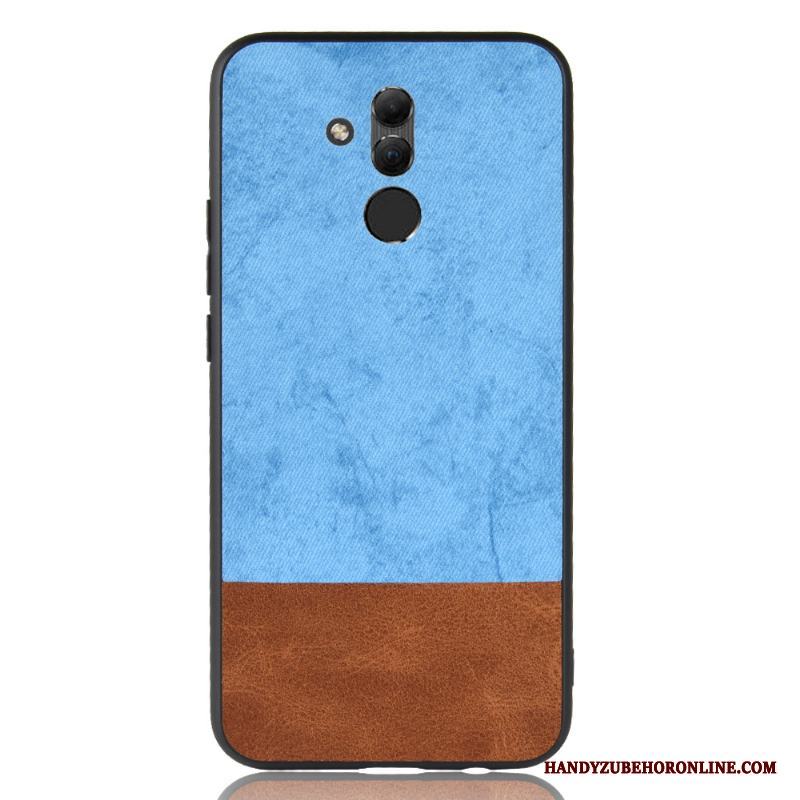 Huawei Mate 20 Lite Mönster Skal Nubuck Blandade Färger Denim Fodral Mjuk