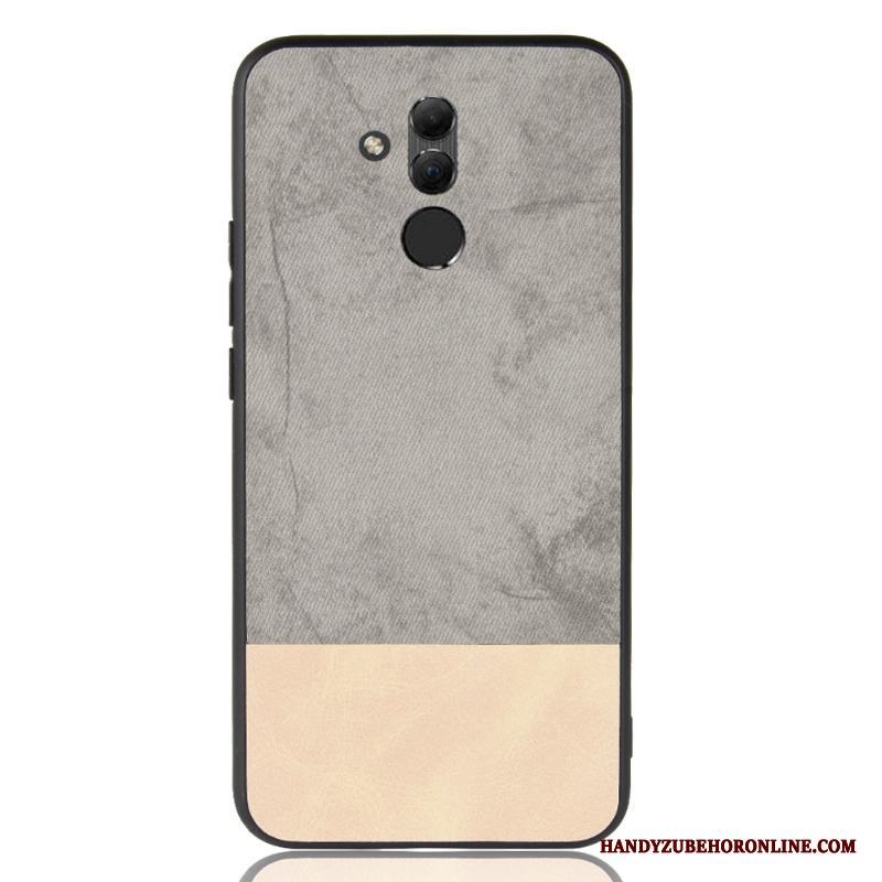 Huawei Mate 20 Lite Mönster Skal Nubuck Blandade Färger Denim Fodral Mjuk