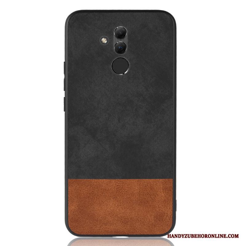 Huawei Mate 20 Lite Mönster Skal Nubuck Blandade Färger Denim Fodral Mjuk