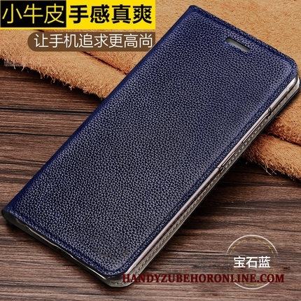 Huawei Mate 20 Pro Skal Fodral Liten Äkta Läder Mönster Täcka Guld Skydd