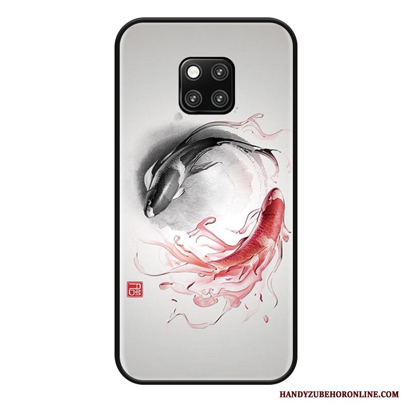 Huawei Mate 20 Pro Skal Telefon Nubuck Skydd All Inclusive Röd Hängsmycken Kreativa