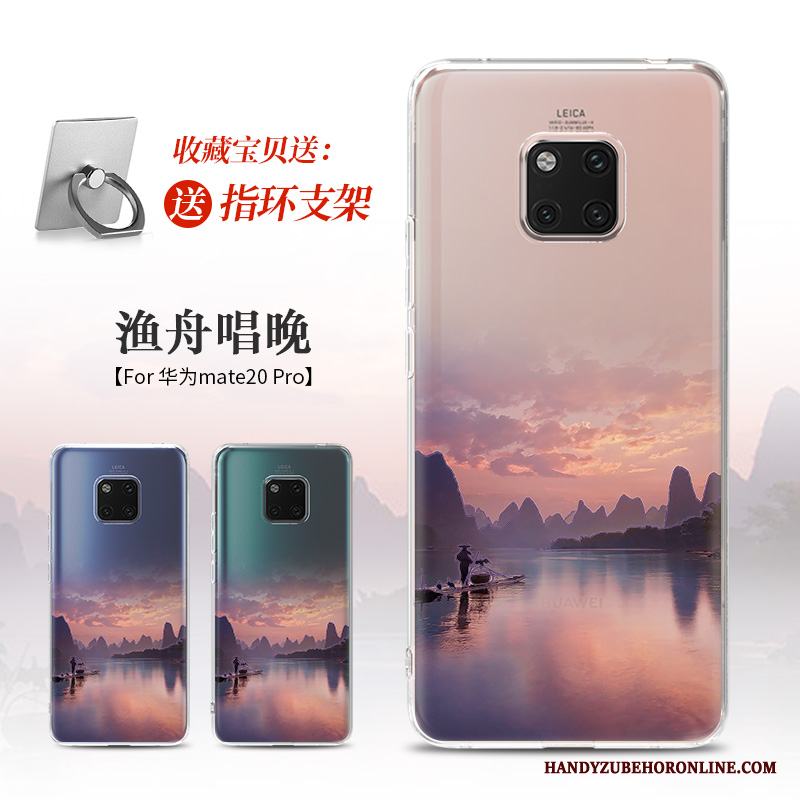 Huawei Mate 20 Pro Svart Mobil Telefon Personlighet Skal Telefon Fallskydd Mjuk Silikon