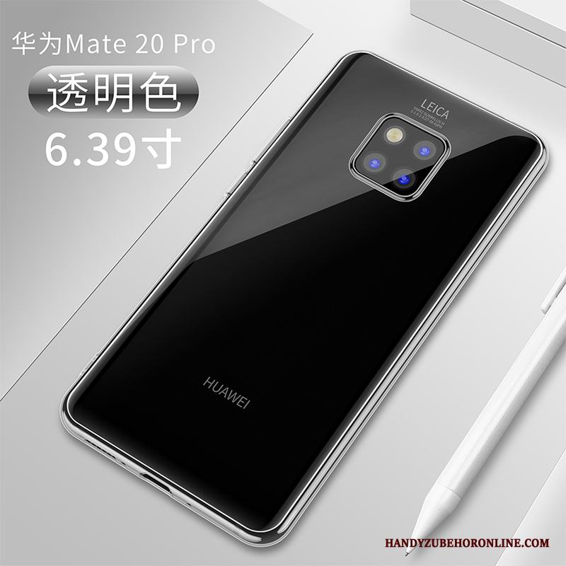 Huawei Mate 20 Pro Transparent Högt Utbud Fallskydd Skal Telefon Mjuk Vit Ny