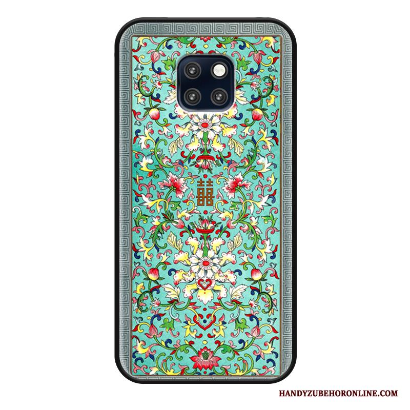 Huawei Mate 20 Rs Blommor Fallskydd Kinesisk Stil Retro Fodral All Inclusive Skal Telefon