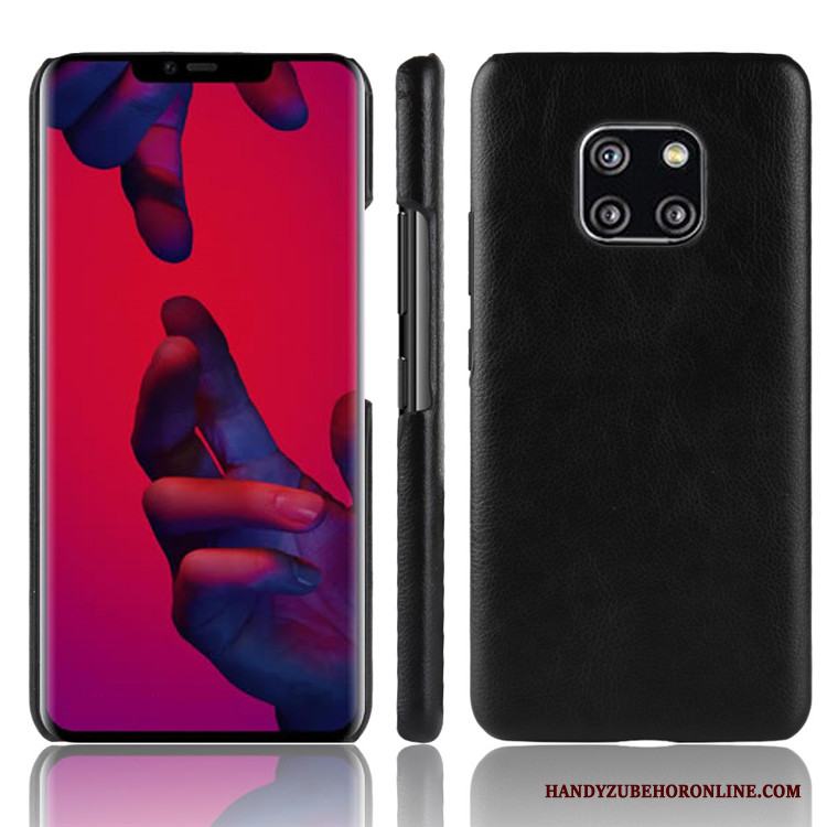 Huawei Mate 20 Rs Litchi Läder Röd Mönster Skal Telefon Skydd Kvalitet