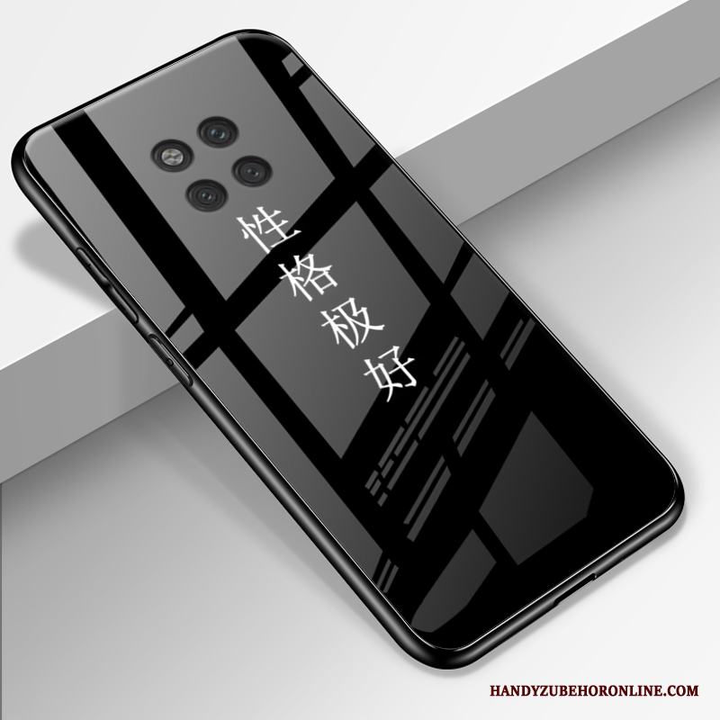 Huawei Mate 20 Rs Nubuck All Inclusive Skydd Röd Glas Fodral Skal Telefon