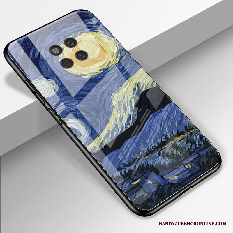 Huawei Mate 20 Rs Nubuck All Inclusive Skydd Röd Glas Fodral Skal Telefon